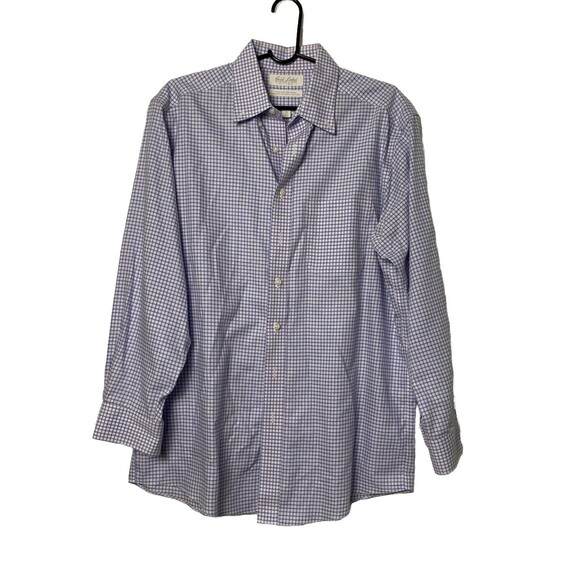Gold Label Roundtree & Yorke Non-Iron Performance 16/33  100% Cotton Check Shirt - Picture 1 of 14